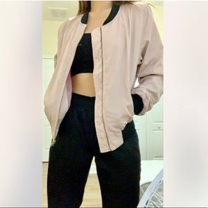 mauve pink bomber jacket